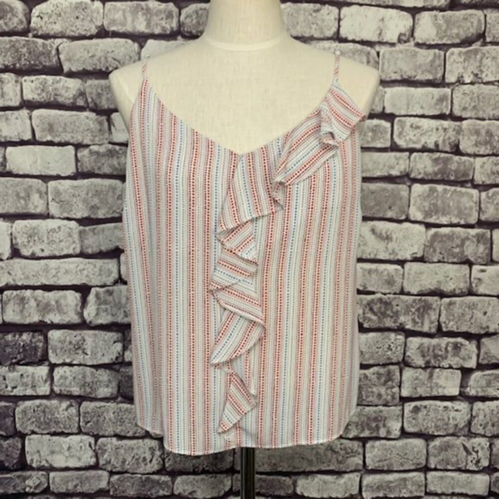 Simply Styled Blouse W/ Front Ruffle Size LP